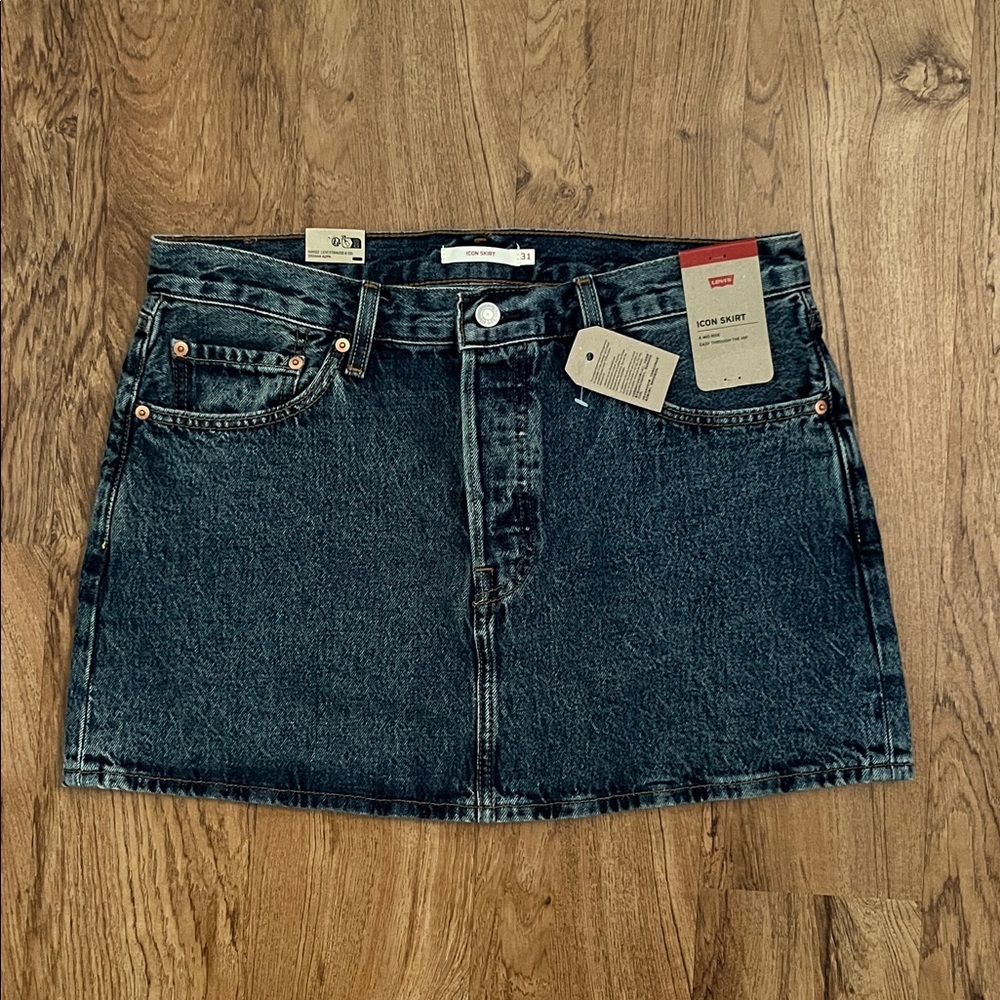 Levi's Dark Blue Denim Mini Skirt